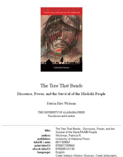 The tree that bends: discourse, power, and the survival of the Maskókî people