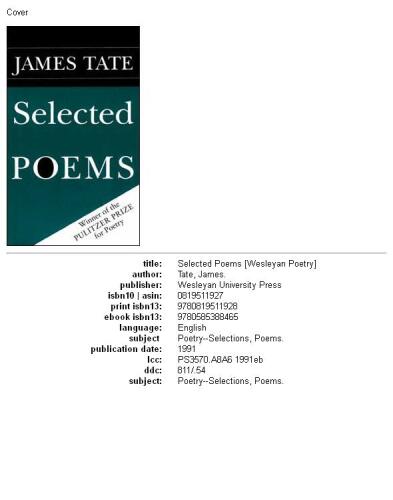Selected poems