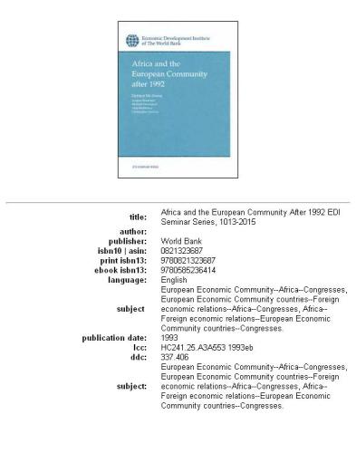 Africa and the European community after 1992