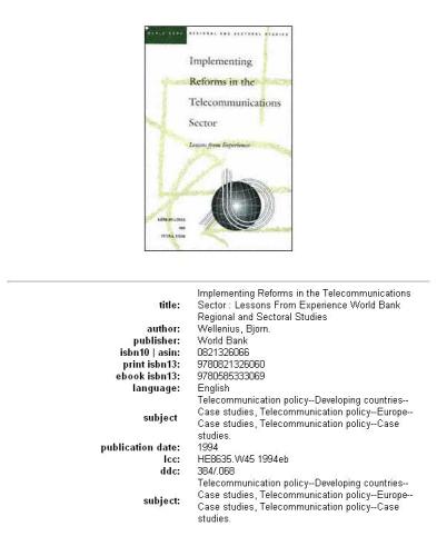 Implementing reforms in the telecommunications sector: lessons from experience
