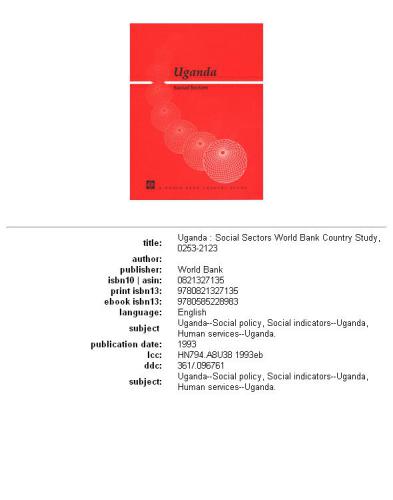 Uganda: social sectors