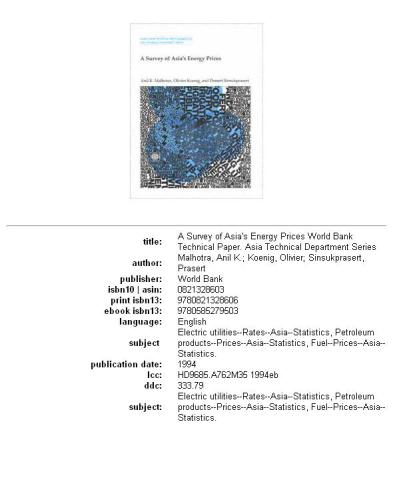 A survey of Asia's energy prices, Volumes 23-248