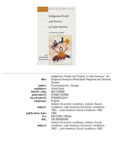 Indigenous people and poverty in Latin America: an empirical analysis, Page 39