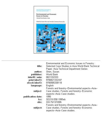 Environmental and economic issues in forestry: selected case studies in Asia, Volumes 23-281