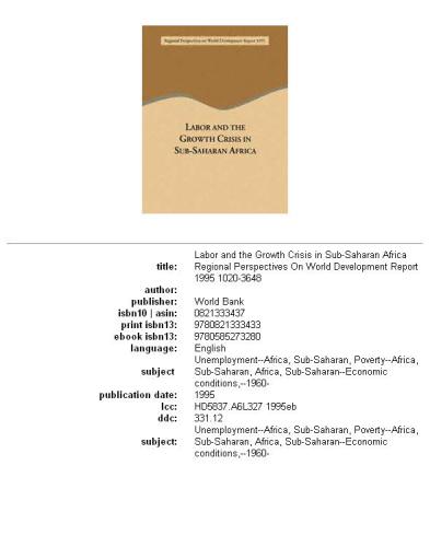 Labor and the growth crisis in Sub-Saharan Africa