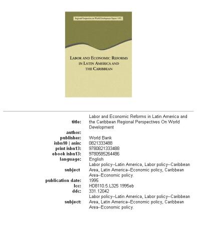 Labor and economic reforms in Latin America and the Caribbean