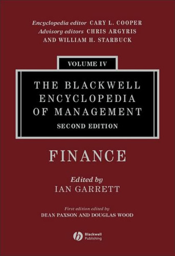 The Blackwell Encyclopedia of Management, Finance (Blackwell Encyclopaedia of Management) (Volume 4)