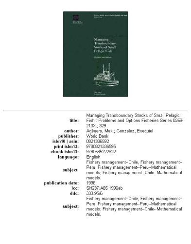 Managing transboundary stocks of small pelagic fish: problems and options, Parts 63-329