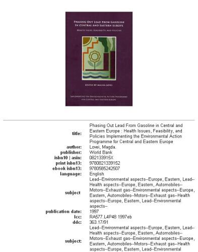 Phasing out lead from gasoline in Central and Eastern Europe: health issues, feasibility, and policies, Page 536