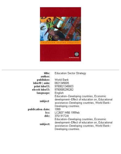 Education sector strategy