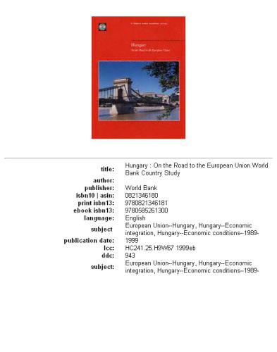 Hungary: on the road to the European Union