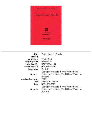 Procurement of goods