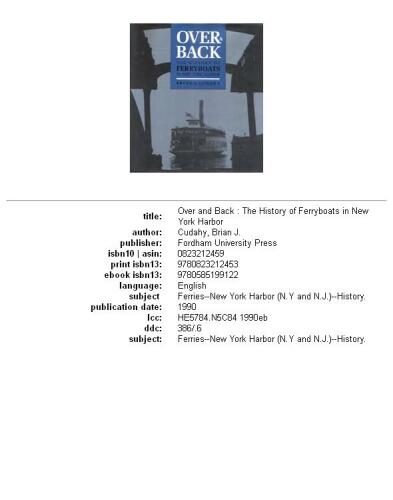Over and back: the history of ferryboats in New York Harbor