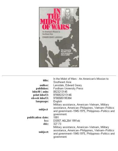 In the midst of wars: an American's mission to Southeast Asia