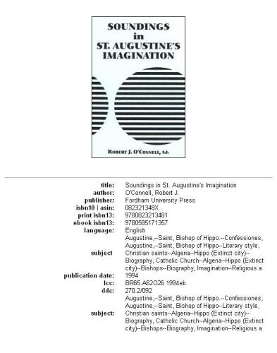 Soundings in St. Augustine's imagination