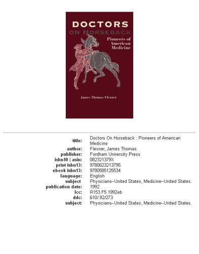 Doctors on Horseback: Pioneers of American Medicine