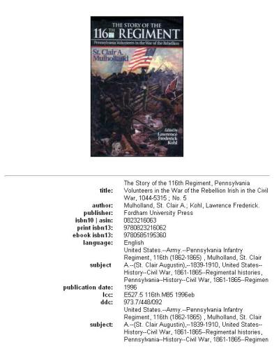 The story of the 116th Regiment, Pennsylvania Volunteers in the War of the Rebellion