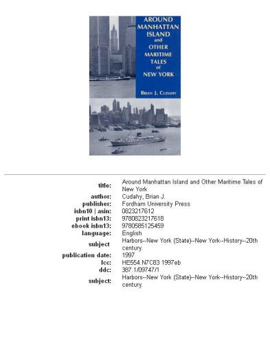 Around Manhattan Island and other maritime tales of New York