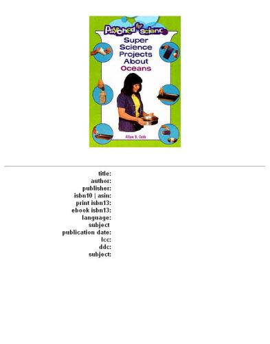 Super science projects about oceans