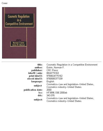 Cosmetic regulation in a competitive environment