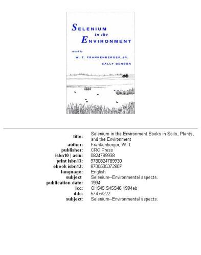 Selenium in the environment