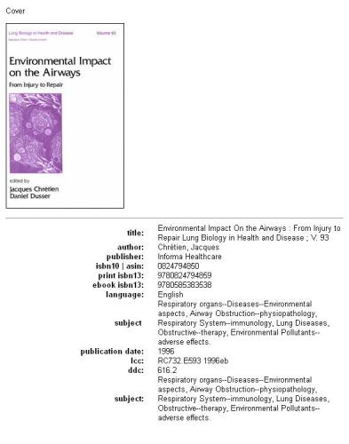 Environmental impact on the airways: from injury to repair
