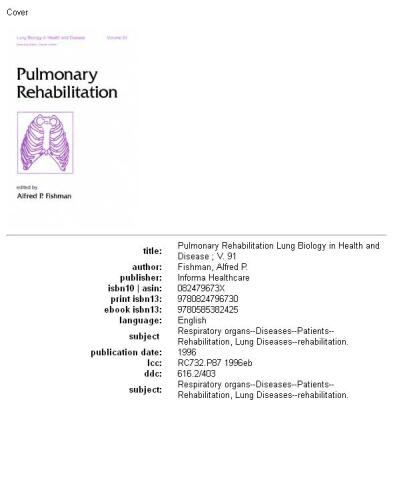Pulmonary rehabilitation