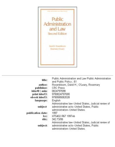 Public administration and law