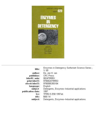 Enzymes in detergency