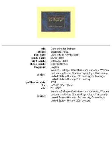 Cartooning for suffrage