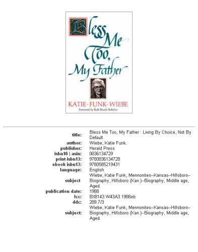 Bless me too, my Father: living by choice, not by default