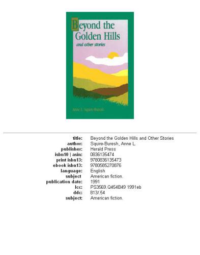 Beyond the Golden Hills and other stories