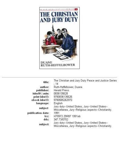 The Christian and jury duty