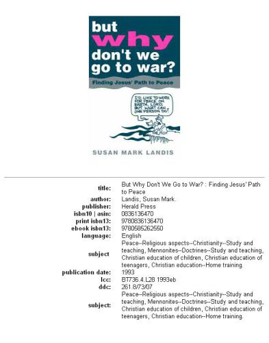 But Why Don't We Go to War?: Finding Jesus' Path to Peace