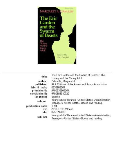 The fair garden and the swarm of beasts: the library and the young adult