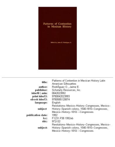 Patterns of contention in Mexican history