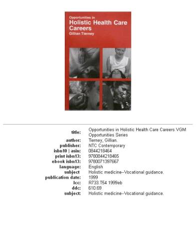 Opportunities in Holistic Health Care Careers