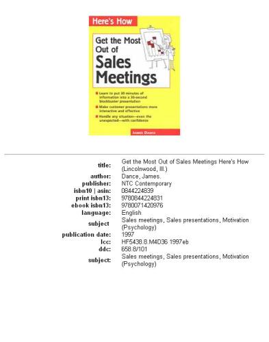 Get the most out of sales meetings