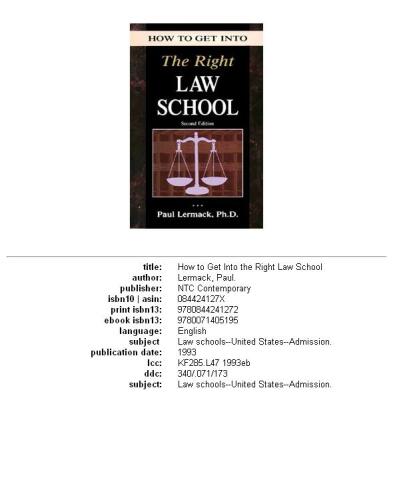 How to get into the right law school