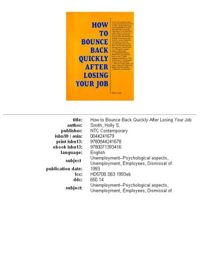 How to bounce back quickly after losing your job