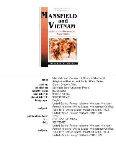Mansfield and Vietnam: a study in rhetorical adaptation