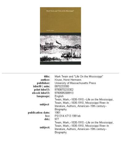 Mark Twain and ''Life on the Mississippi''