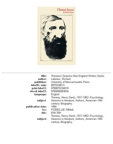 Thoreau's seasons