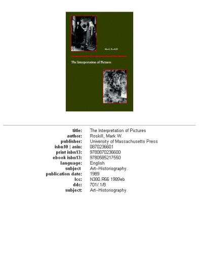 The interpretation of pictures