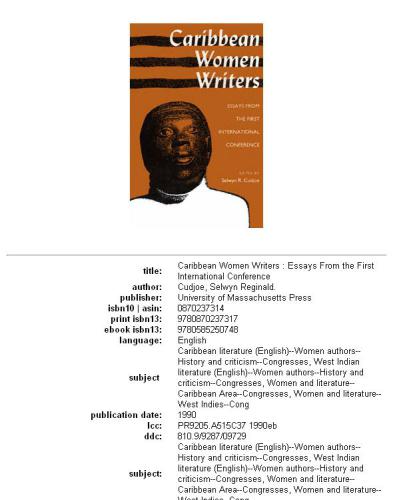 Caribbean women writers: essays from the first international conference