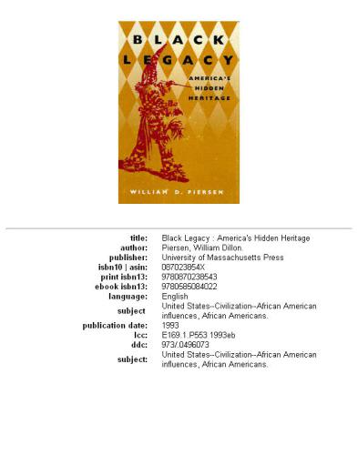 Black legacy: America's hidden heritage