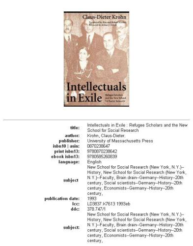 Intellectuals in exile