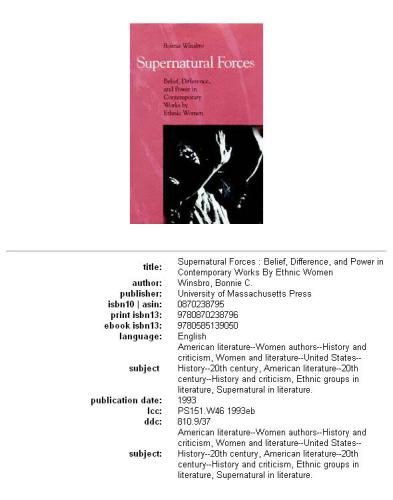 Supernatural forces: belief, difference, and power in contemporary works by ethnic women