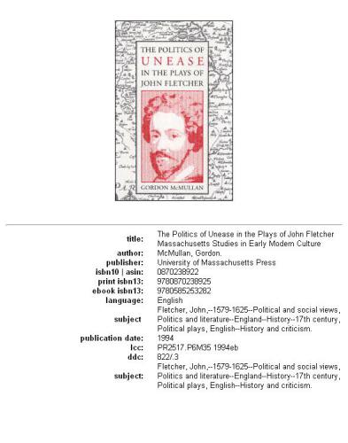 The politics of unease in the plays of John Fletcher