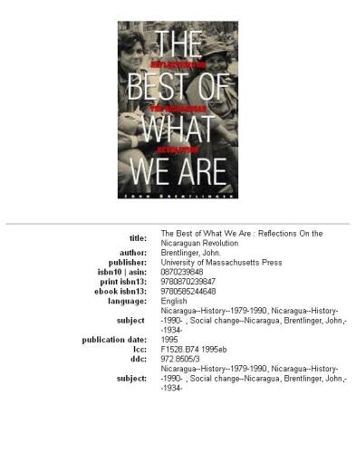 The best of what we are: reflections on the Nicaraguan revolution